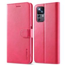 LC.IMEEKE LC.IMEEKE Xiaomi 12T / 12T Pro Fodral L&auml;der R&ouml;d/Rosa - Teknikhallen.se