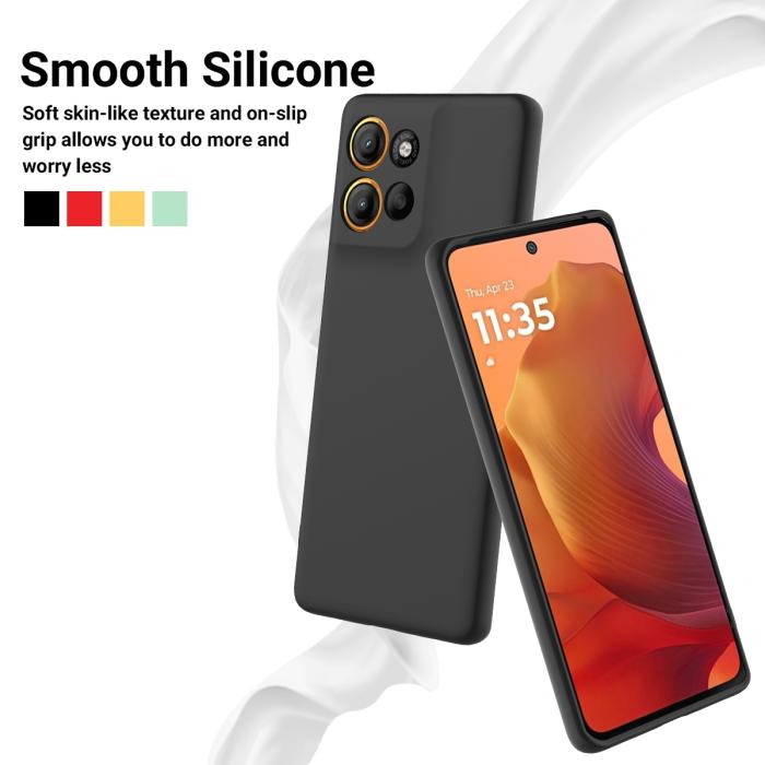Bild 3,  Motorola Moto G56 5G Skal Liquid Silikon Svart - Teknikhallen.se