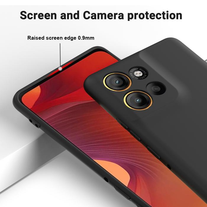 Bild 4,  Motorola Moto G56 5G Skal Liquid Silikon Svart - Teknikhallen.se