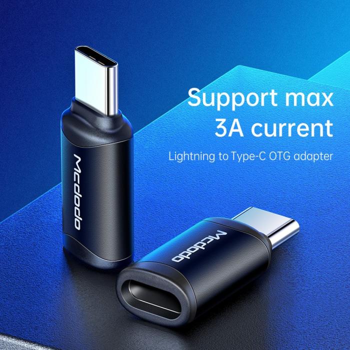 Bild 4, MCDODO Mcdodo Lightning Hona - USB-C Hane Adapter Svart - Teknikhallen.se