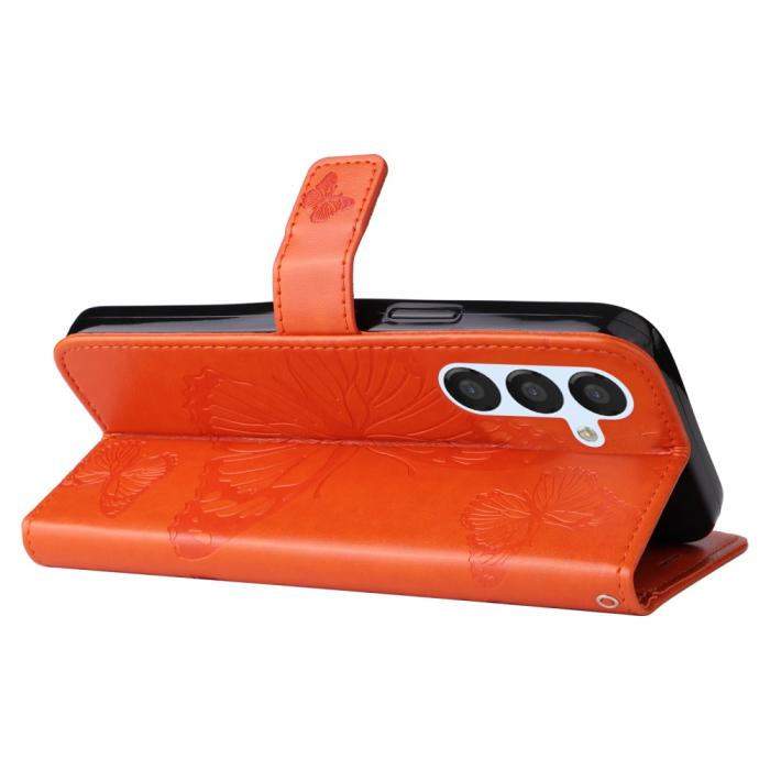 Bild 3,  Samsung Galaxy S23 FE Fodral Tryckta Fjärilar Orange - Teknikhallen.se
