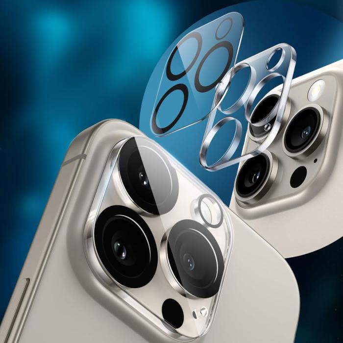 Bild 4, HOFI HOFI iPhone 16 Pro / 16 Pro Max Linsskydd Pro+ Transparent - Teknikhallen.se