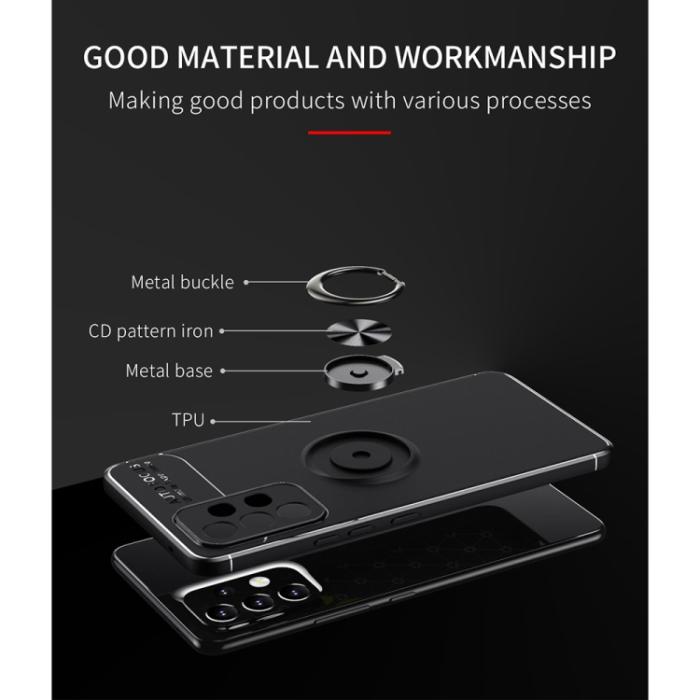 Bild 3,  Samsung Galaxy A33 5G Skal Ring Svart/Blå - Teknikhallen.se