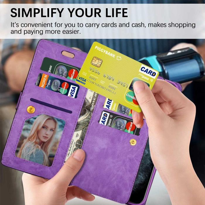 Bild 5,  Samsung Galaxy S23 Plus Fodral Multifunktionell Med Frontficka Lila - Teknikhallen.se