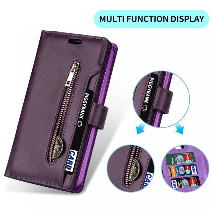 Bild 6,  Samsung Galaxy S23 Plus Fodral Multifunktionell Med Frontficka Lila - Teknikhallen.se