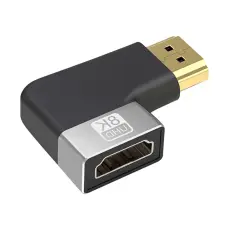  V&auml;nstervinklad 8K 60Hz HDMI Hane - HDMI 2.1 Hona Svart - Teknikhallen.se