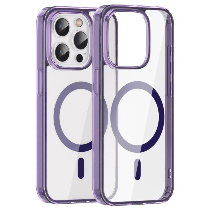 Bild 2, ColorPop ColorPop iPhone 15 Pro Skal CH MagSafe Transparent/Lila - Teknikhallen.se