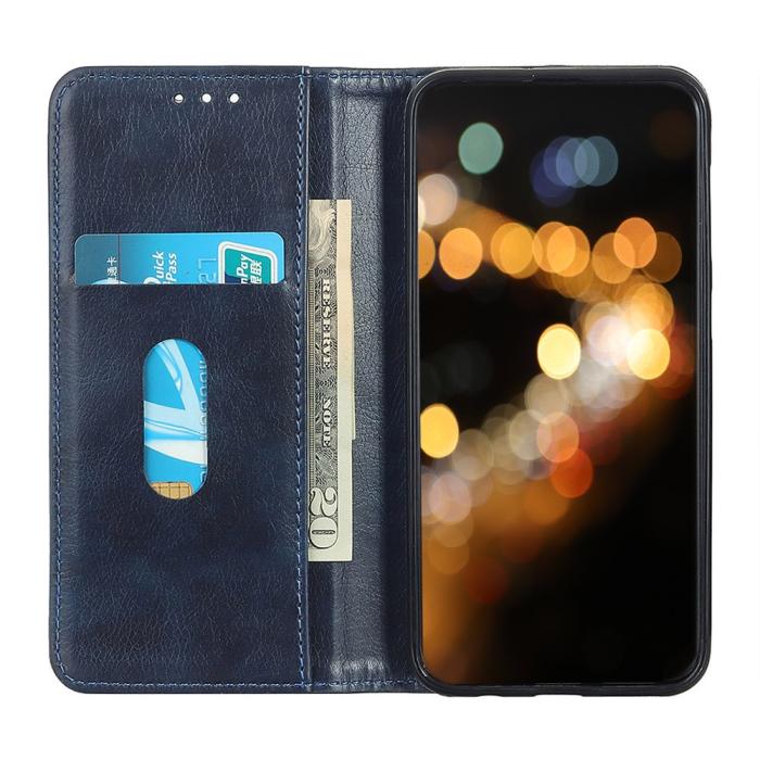 Bild 3, KHAZNEH KHAZNEH Galaxy S23 Ultra Flip Fodral Split Läder Blå - Teknikhallen.se