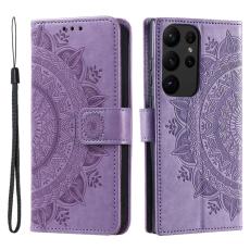  Samsung Galaxy S23 Ultra Fodral Mandala L&auml;der Lila - Teknikhallen.se