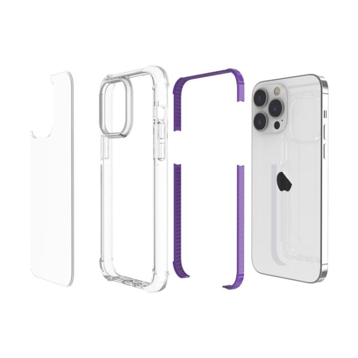 Bild 5,  iPhone 15 Pro Skal Shockproof Akryl/TPU Lila - Teknikhallen.se