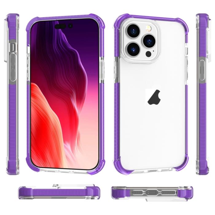 Bild 6,  iPhone 15 Pro Skal Shockproof Akryl/TPU Lila - Teknikhallen.se