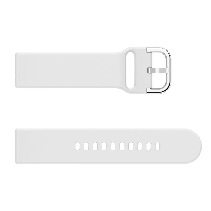 Bild 3,  Silikon Armband För Smartwatch (20mm) - Vit - Teknikhallen.se