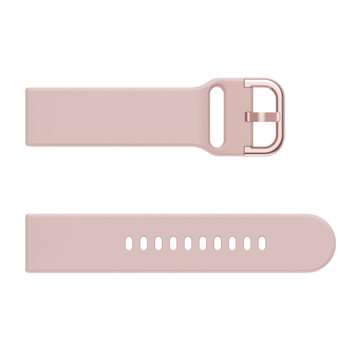 Bild 3,  Silikon Armband För Smartwatch (20mm) - Ljus Rosa - Teknikhallen.se