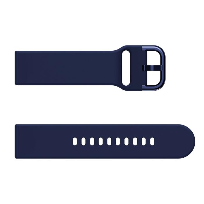 Bild 3,  Silikon Armband För Smartwatch (20mm) - Mörk Blå - Teknikhallen.se