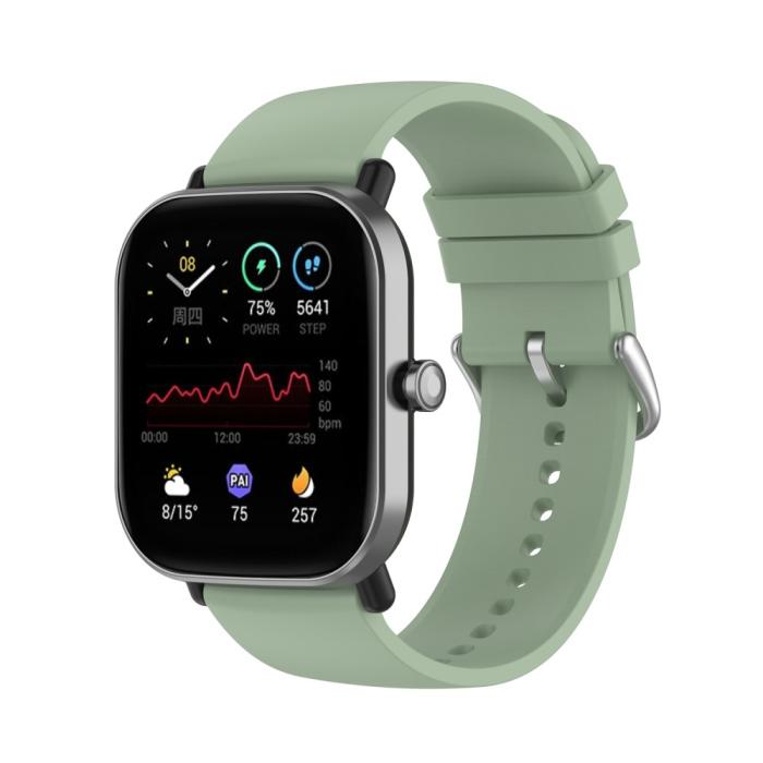 Bild 2,  Silikon Armband För Smartwatch (20 mm) - Grön - Teknikhallen.se