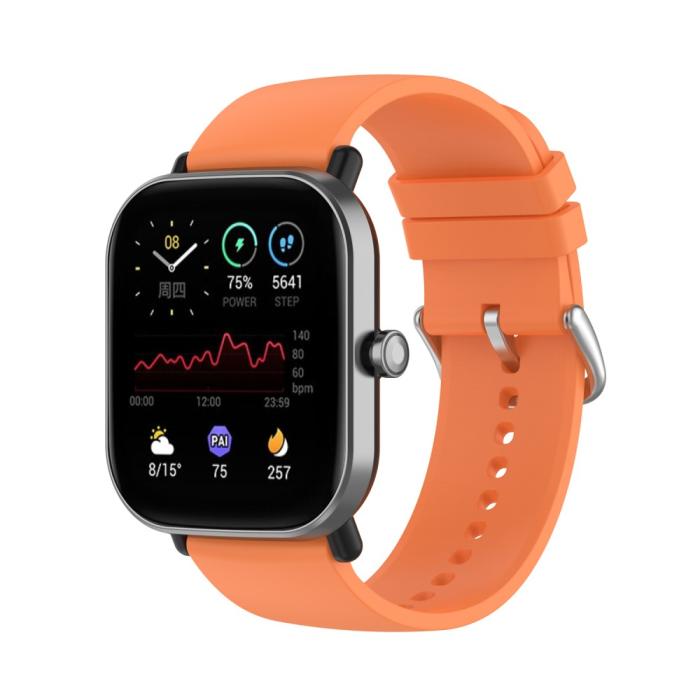 Bild 2,  Silikon Armband För Smartwatch (20 mm) - Peach - Teknikhallen.se