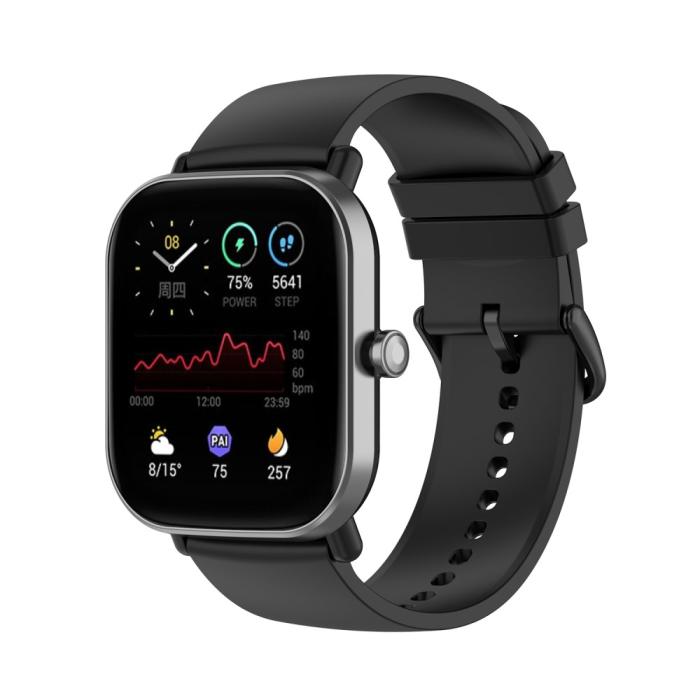 Bild 2,  Silikon Armband För Smartwatch (20 mm) - Svart - Teknikhallen.se