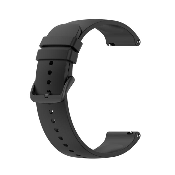 Bild 3,  Silikon Armband För Smartwatch (20 mm) - Svart - Teknikhallen.se