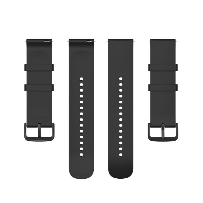 Bild 5,  Silikon Armband För Smartwatch (20 mm) - Svart - Teknikhallen.se