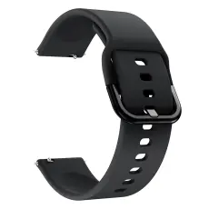  Silikon Armband F&ouml;r Smartwatch (20mm) - Svart - Teknikhallen.se