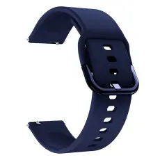  Silikon Armband F&ouml;r Smartwatch (20mm) - M&ouml;rk Bl&aring; - Teknikhallen.se