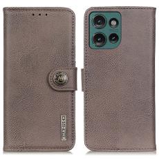 KHAZNEH KHAZNEH Motorola Edge 50 Neo Fodral L&auml;der Khaki - Teknikhallen.se