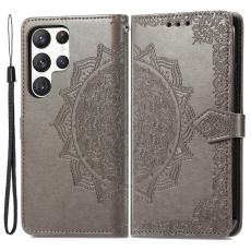  Samsung Galaxy S23 Ultra Fodral Mandala L&auml;der Gr&aring; - Teknikhallen.se