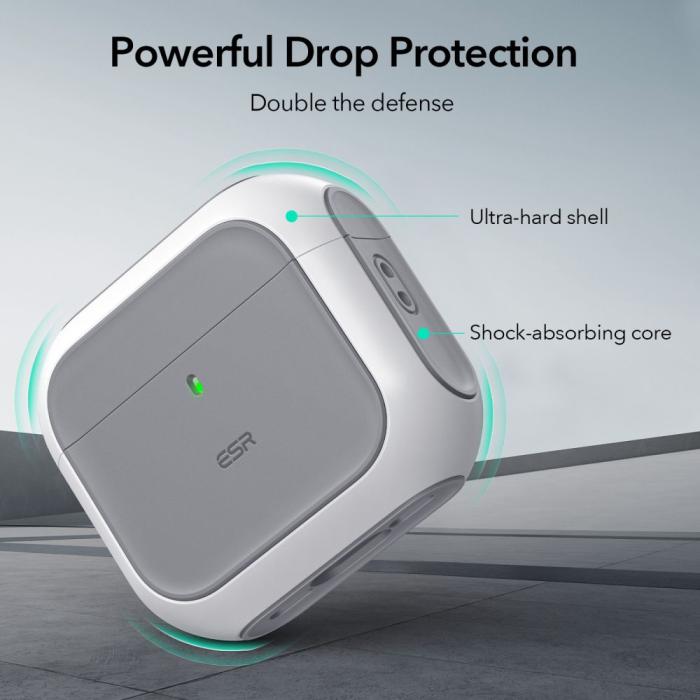 Bild 4, ESR ESR AirPods 4 Skal MagSafe Orbit HaloLock Vit - Teknikhallen.se