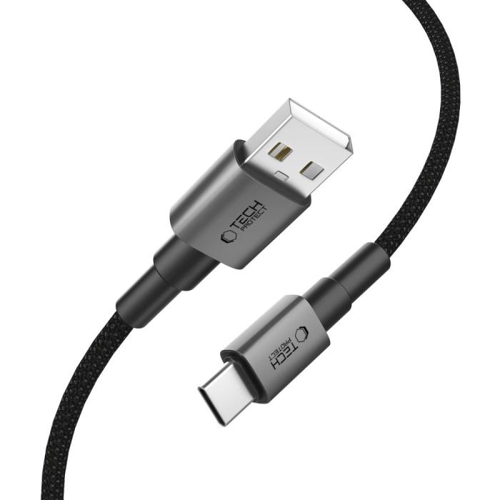 Bild 2, Tech-Protect Tech-Protect 2m 15W/3A USB-C Kabel UltraBoost Iron Grey - Teknikhallen.se