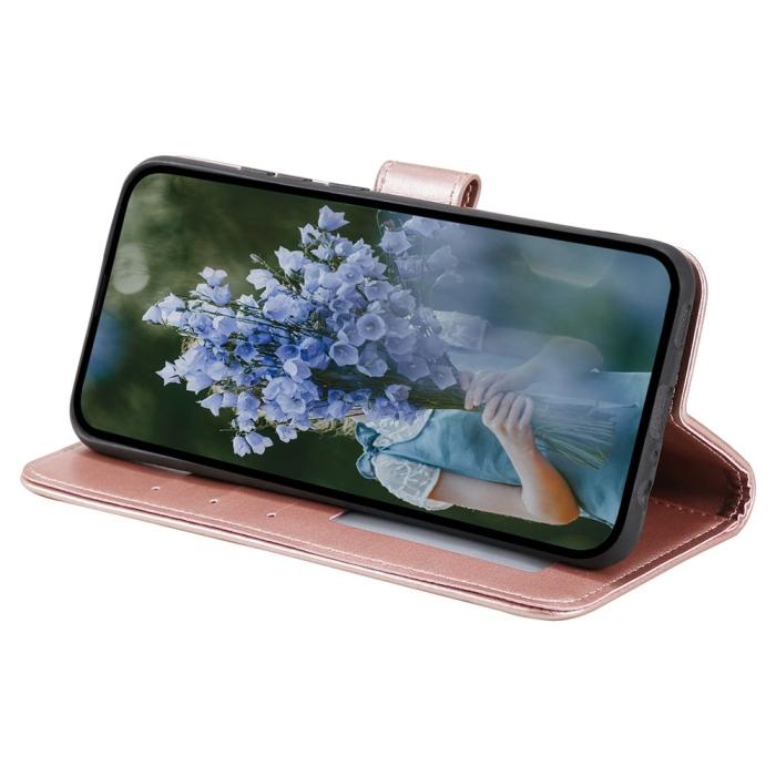 Bild 3,  Motorola Moto G54 5G Fodral Mandala Läder Roséguld - Teknikhallen.se
