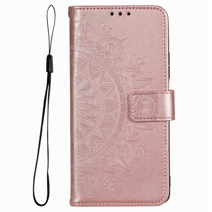 Bild 4,  Motorola Moto G54 5G Fodral Mandala Läder Roséguld - Teknikhallen.se