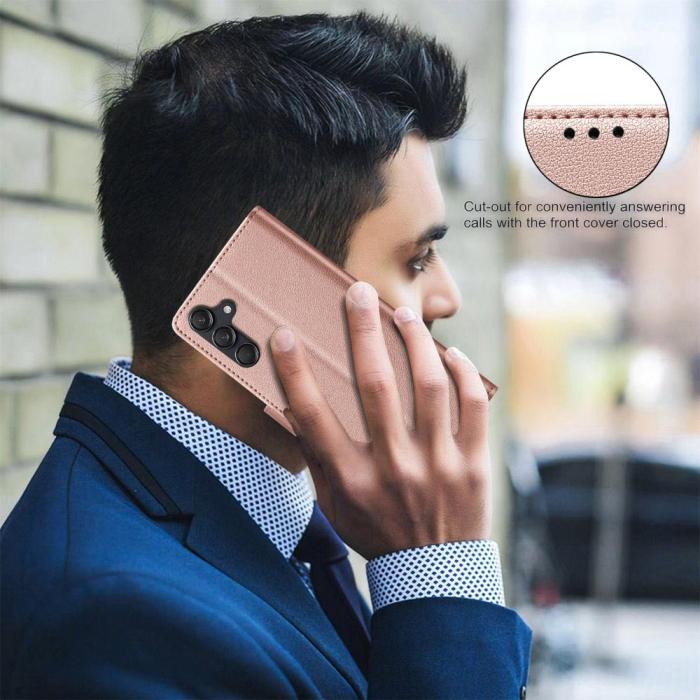 Bild 4,  Samsung Galaxy A16 / A26 5G Fodral RFID Läder Roséguld - Teknikhallen.se