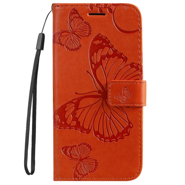 Bild 6,  Samsung Galaxy S23 FE Fodral Tryckta Fjärilar Orange - Teknikhallen.se