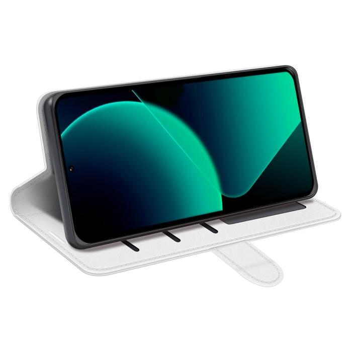 Bild 3,  Xiaomi 13T / 13T Pro Fodral Crazy Horse Läder Vit - Teknikhallen.se