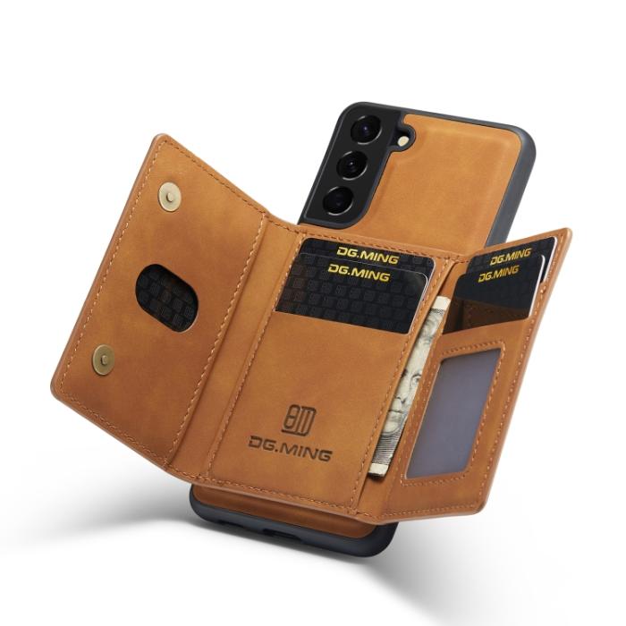 Bild 6, DG.MING DG.MING Samsung Galaxy S21 FE Skal 2in1 Magnetisk Avtagbart Kortfack Brun - Teknikhallen.se