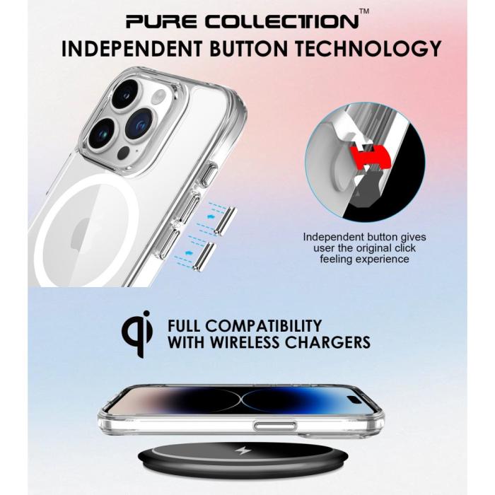 Bild 6,  iPhone 16 Pro Skal MagSafe Transparent - Teknikhallen.se