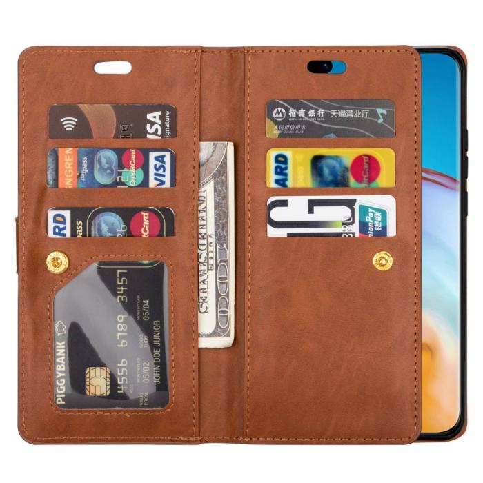 Bild 3,  Samsung Galaxy S23 Plus Fodral Multifunktionell Med Frontficka Brun - Teknikhallen.se