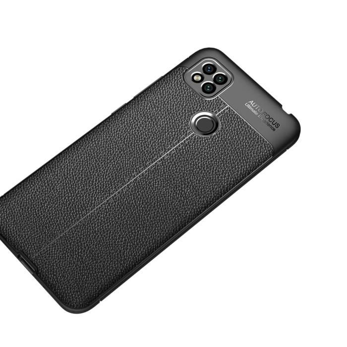 Bild 3,  Xiaomi Redmi 9C Skal Litchi Textur Svart - Teknikhallen.se