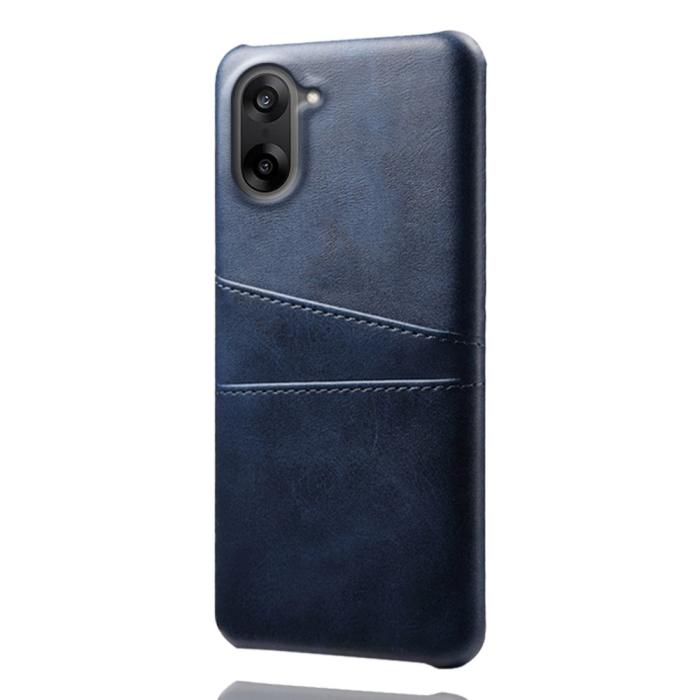 Bild 3,  OnePlus Nord CE5 Läderbelagt Skal Med Kortfack Blå - Teknikhallen.se