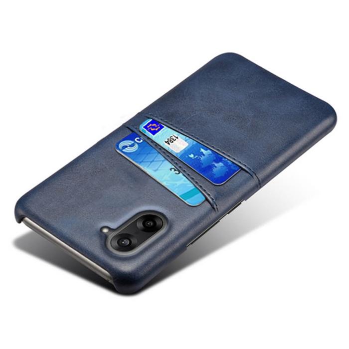 Bild 4,  OnePlus Nord CE5 Läderbelagt Skal Med Kortfack Blå - Teknikhallen.se