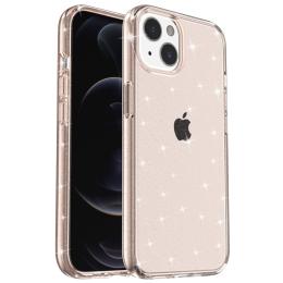  iPhone 15 Plus Skal Hybrid Glitter Guld - Teknikhallen.se