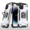  iPhone 14 Pro Skal Shockproof Hybrid Ring Silver - Teknikhallen.se