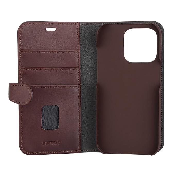 Bild 3, Buffalo Buffalo iPhone 14 Pro Fodral 2in1 Magnet / Skal Brun - Teknikhallen.se