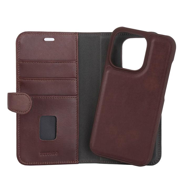 Bild 4, Buffalo Buffalo iPhone 14 Pro Fodral 2in1 Magnet / Skal Brun - Teknikhallen.se