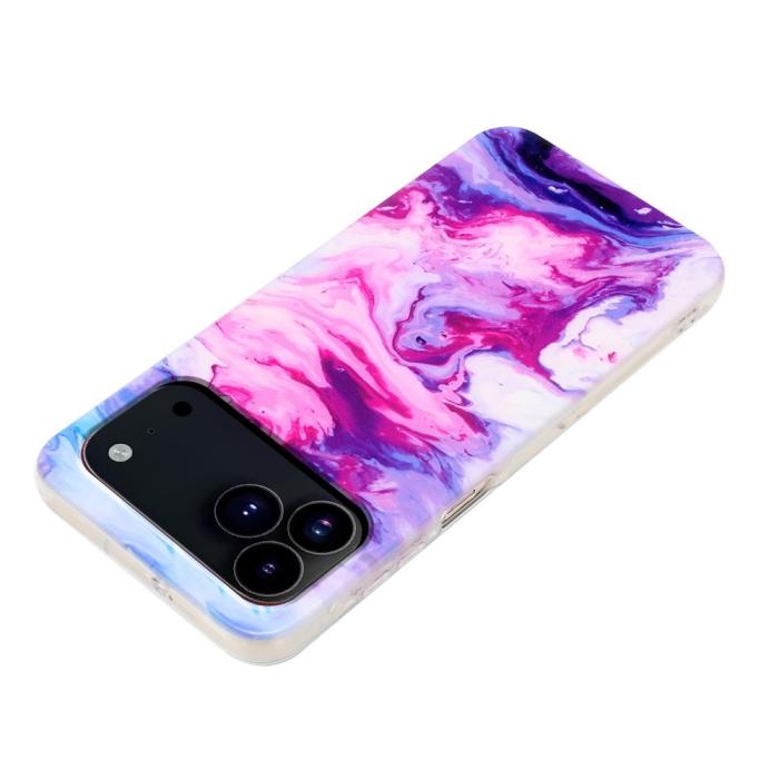 Bild 3,  iPhone 17 Pro Max Skal Marmor TPU Rosa / Lila - Teknikhallen.se