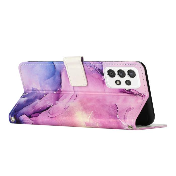 Bild 3,  Samsung Galaxy A23 5G Fodral Marmor Lila - Teknikhallen.se