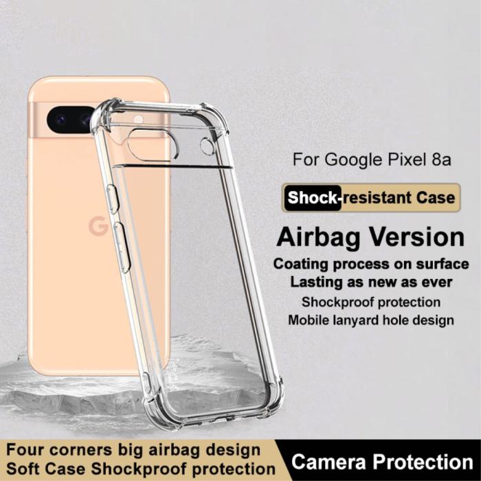 Bild 2, IMAK IMAK Google Pixel 8A Skal Shockproof TPU Transparent - Teknikhallen.se