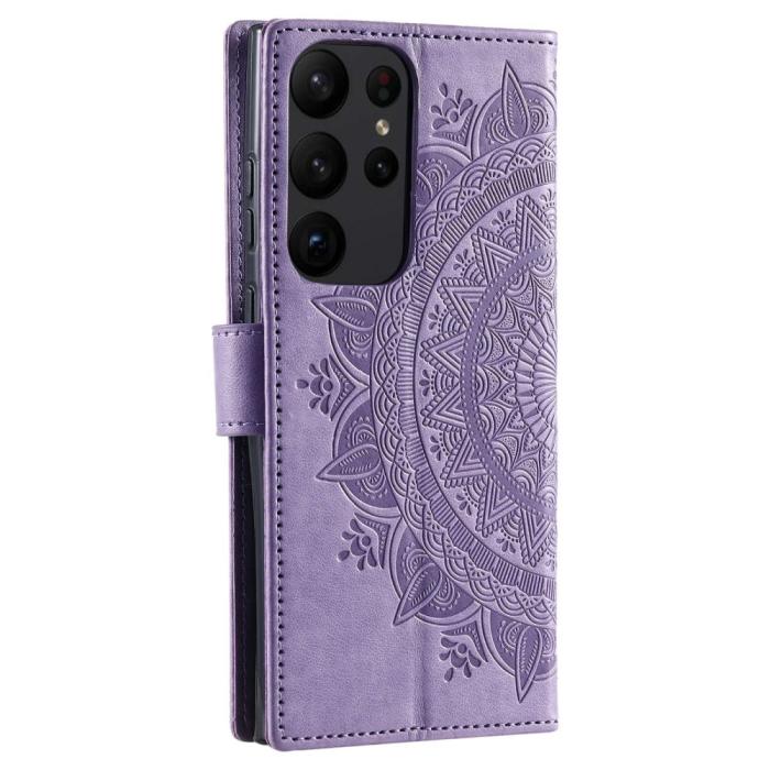Bild 6,  Samsung Galaxy S23 Ultra Fodral Mandala Läder Lila - Teknikhallen.se