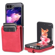 AZNS AZNS Galaxy Z Flip 5 Fodral PU-L&auml;der R&ouml;d - Teknikhallen.se