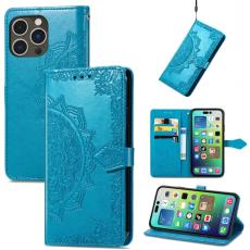  iPhone 15 Pro Fodral Mandala L&auml;der Bl&aring; - Teknikhallen.se